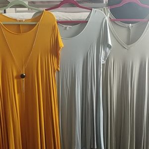 Short sleeve flowy dresses